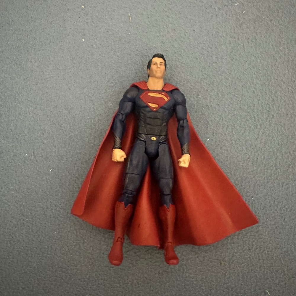 DC Comics Superman Man of Steel 6 Inch Action Figure Blue Red Cape Articulated